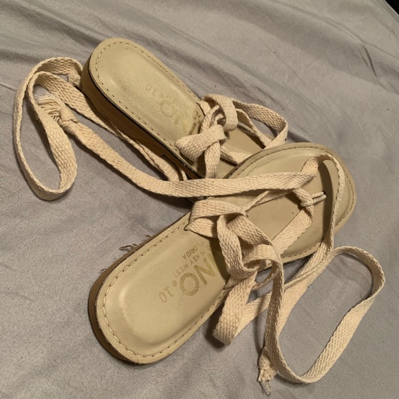 Shoes - KINO Key West ankle Wrap Thong Sandals